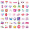 Mistree 50 Kawaii Sticker zum Kleben, Y2K Aufkleber Selbstklebend Kinder, 4-5 CM