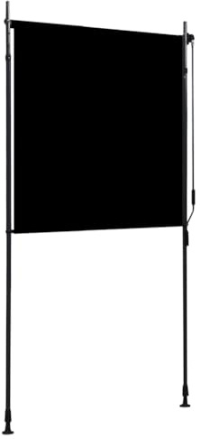 Kavolet Senkrechtmarkise 120x270cm Außenrollo mit Kurbel, Vertikalmarkise Sonnenmarkise Balkonrollo Sichtschutz Seitenzugrollo Sonnenschutz Windschutz Markise für Terrasse und Balkon, Anthrazit