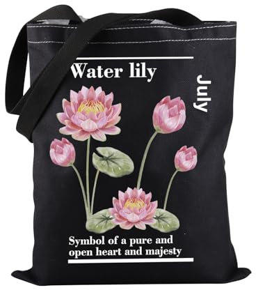 Water Lily Tote Bag July Water Lily Flower Symbol Of A Pure And Open Heart And Majesty Tote Bag Water Lily Lover Gift (July Water Lily TOTE)