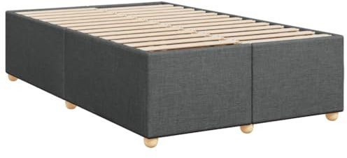 vidaXL Cadre de lit sans Matelas Gris foncé 120x190 cm Tissu