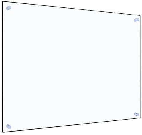 Panel posterior de cocina transparente, 80 x 60 cm, cristal templado, 249471