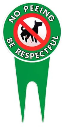 Rasen-Respektschilder, Hundeurin-Prävention, Land-Schilder, Metall, Kein Hundeurin, Land-Respekt-Schilder, Metall-Hundeschilder, Rasenschild, Schutz, Kein Hundeurin, Rasenschilder, Rasen-Pipi-Verbot,