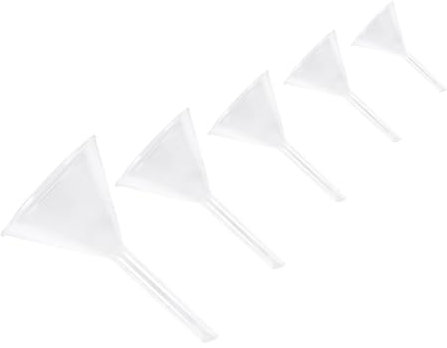 GARVALON 5stücke Einfülltrichter Dreiecktrichter Für Labor Und Chemie Zubehör Zum Flüssigkeitsumschlag