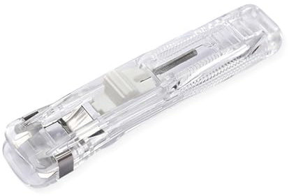 bnsggl Desktop Staplers, Paper Clamp Dispenser Handheld Paper Clip Clamp Dispenser 40 Sheets Capacity, Reusable Paper Clamp Office Binding Tool