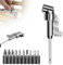 105° Winkelschrauber Vorsatz Adapter, 2024 Corner Tool Screw Hub with Multi-function Bend Screwdriver Bit, 1/4-Zoll Sechskantschaft Winkelgetriebe für Garage Bauarbeiter (lang)