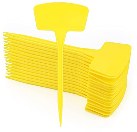 Hapyearn 26.5CM Pflanzenschilder Groß, 30 Stück Pflanzenstecker für Draussen Wetterfest Plastik, Gartenschilder zum Beschriften, Kräuterschilder Pflanzenetiketten, Steckschilder- Gelb