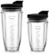 Vaso de Repuesto para Ninja Procesador de Alimentos, 18oz & 24oz Tazas Piezas de Repuesto Compatibles con Ninja Batidora N800EU BN750EU BN495EU CB350EU CB100EU TB401EU TB301EU