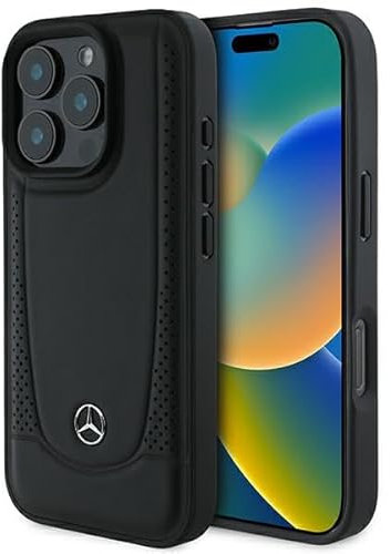 CG MOBILE Mercedes MEHCP16XARMBK Hülle für iPhone 16 Pro Max 6.9 schwarz Leather Urban
