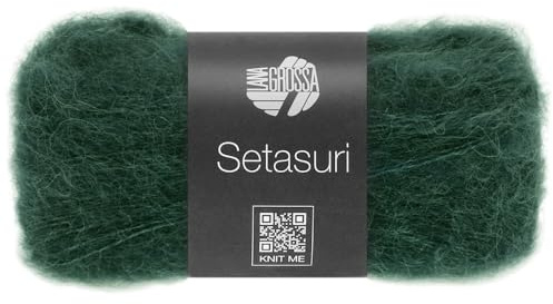 LANA GROSSA Setasuri | Feines Lace-Garn aus Suri-Alpakafasern mit Seide | Handstrickgarn aus 69% Alpaka (Suri) & 31% Seide | 25g Wolle zum Stricken & Häkeln | 212m Garn FB77