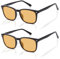 Epavouos 2 Pack Vollrand Blaufilterbrille Gaming Brille Computer Brille (Schwarz & Schwarz, 0.00, x)