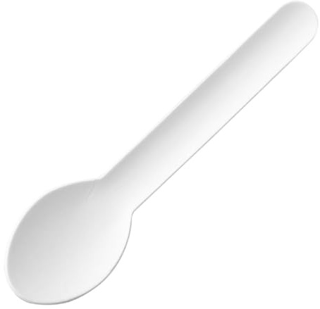 Fiesta Compostable Paper Tea Spoon, 132mm (Pack 100) | Biodegradable design breaks down naturally after use, offering a hygienic and eco-friendly solution for catering.