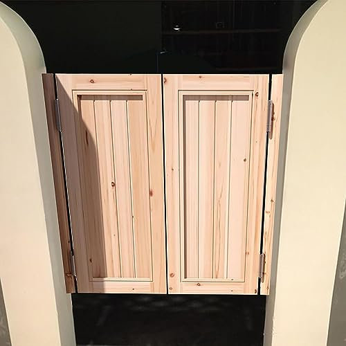 Portes battantes rustiques en bois pour bar, cuisine, cave, terrasse, portes intérieures rectangulaires, style salon/café, thème cowboy, 100 cm de large x 90 cm de haut