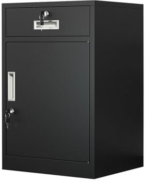 Metall-Aufbewahrungsschrank, Aktenschrank, Metall-Aufbewahrungsschrank mit verschließbaren Schubladen, robuster Küchen-Aufbewahrungsschrank, Büroschrank, verschließbarer Werkzeugschrank, 44 x 39 x 65