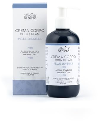 Officina Naturae | Körpercreme für empfindliche Haut, schnell einziehende Formel, parfümfrei, 200 ml
