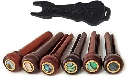 Holz Gitarre Bridge Pins Set Bridge Pins Saiteninstrument Zubehör Cocobolo Textur Geeignet für Holzverbesserungen