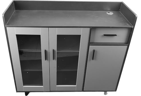 BAOFUYA Modernes Wohnzimmer-Sideboard, Minimalistischer Multifunktionaler Küchenschrank mit Zwei Ebenen für Essen und Familientreffen