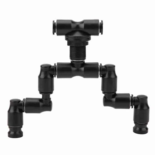 Hominas Reptilien Terrarium Sprinkler, Doppelkopf Fogger, 360° Grad | Einstellbare Sprühdüse Misting Düse, Reptilien Fogger, Nebler Terrarium Zubehör, Mist System, Aquarium Haustiere Regenwald