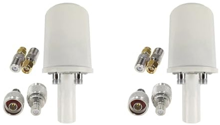 2X Mesh Dual Polarization 5G Antenna Feed Horn 1700-4200MHz WiFi 3G 4G 5G Parabolic Dish Reflector 2x 32dBI Only Feed