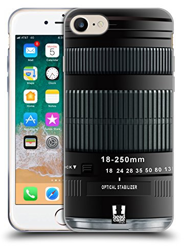 Head Case Designs Thunderbolt Objectifs Photographiques Coque en Gel [Protection de Qualité Militaire] Compatible avec Apple iPhone 7/8 / SE 2020 & 2022 Et Compatible avec MagSafe