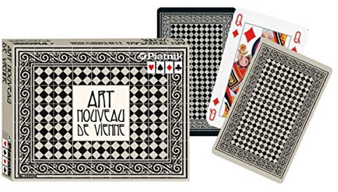 Piatnik 2331 - Kartenspiel Art Nouveau De Vienne, 2 x 55 Blatt