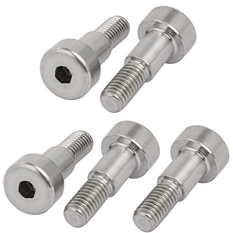 sourcingmap Lot de 5 boulons à épaulement à six pans creux en acier inoxydable 304 de 6 mm de diamètre d'épaule de 8 mm de longueur d'épaule M5