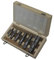 Drill America - DWTPT1/8-1SET 6-teiliges NPT Rohrgewindebohrer, Karbonstahl, DWTPT Series Set, 1/8 Zoll, 1/4 Zoll, 3/8 Zoll, 1/2 Zoll, 3/4 Zoll und 1 Zoll im Holzkoffer