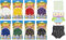 Hama Happy Price Toys Midi Bügelperlen (Kon-1) Konvulut 8x Vollton Farben,Weiß,Gelb,Rot,Lila,Grün,Blau,Braun,Schwarz + 100 HPT Leuchtperlen in 6 Farben (Glimmen im Dunkeln)