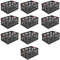 10x Stabile Profi Klappbox 45L - 54 x 37 x 28 cm - Einkaufskiste klappbar mit Soft-griffe - Transportkiste stapelbar, Graphit