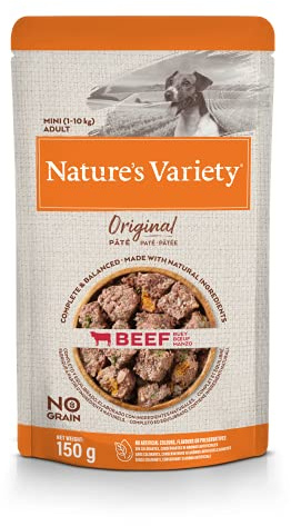 Nature's Variety Original No Grain Naschkatzen für ausgewachsene Hunde Mini mit Rindfleisch, Dose 8 x 150 g