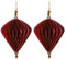 Weihnachtsschmuck Christbaumschmuck aus Papier in verschiedenen Formen und Farben (Rot/Gold, 2er Set Ø 15cm)