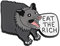 AOTEMAN Eat the Rich Possum Emaille-Anstecknadel, Legierung, einzigartiges Design, eine perfekte Dekoration, breite Palette von Anwendungen, 1 Stück, 7,5 g, Emaille