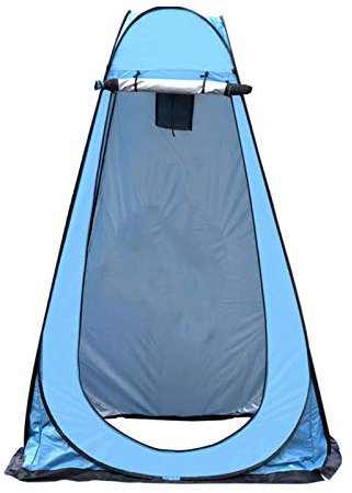Yusheng Tienda de campaña para ducha portátil para camping, aseo exterior, vestuario, cubierta para la lluvia para camping y playa, fácil de montar, plegable con bolsa de transporte, color naranja