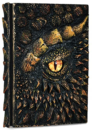 molshine A5 (7,3 x 5,1) Tagebuch mit 3D-Drachenprägung, Notizbuch mit Harzgravur, 100 Blatt weiß, Hardcover-Reisenotizbuch, zum Schreiben, Skizzenbuch, Geschenk, Dekoration (Gold)