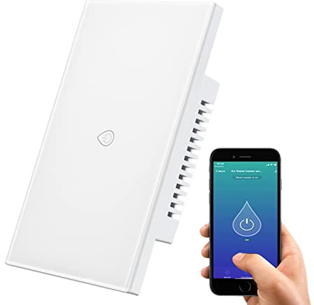 UseeLink Interruttore Smart WiFi Scaldabagno 20A, Interruttore Touch Caldaia WiFi con Statistiche di Monitoraggio Energetico, Telecomando/Timer, Compatibile con Google Home e Alexa