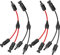 RUNCCI-YUN 4 Stück Solarkabel Y Stecker, Solar Verteiler Stecker, Solar Panel Kabel Anschlüsse Stecker, Solar Kabel Y Verteiler Solarstecker für Parallel-Photovoltaik-Anschluss, Schwarz/Rot