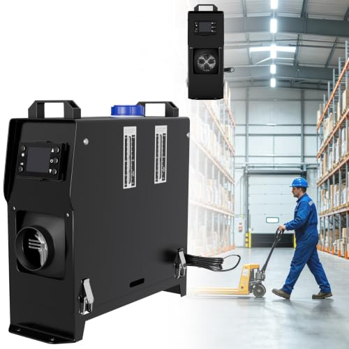 Froadp 12V 8KW Diesel Standheizung Lufterhitzer mit Fernbedienung LCD Monitor für KFZ Heizung 5L Diesel Luftheizung Kraftstoffheizung mit Überhitzungsschutz für Wohnmobil PKW LKW Auto Boot (Schwarz)