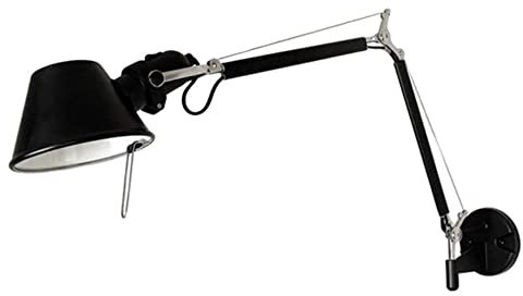 TPMAFF Wandleuchten für Schlafzimmer, Wandleuchten mit langem Schwenkarm mit Steckerkabel,Verstellbarer Teleskop-Roboterarm Wandleuchten für Werkbank (Glühbirne Nicht im Lieferumfang enthalten)