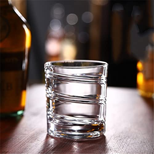 Bicchiere da Whisky in Cristallo Bicchiere da Vino Rotante Home Bar Club Bicchieri XO Brandy Liquor Spirits Cup Drinkware (A 285ml)