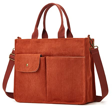 Cord-Tragetasche für Damen, lässige Schulterhandtaschen, große Hobo-Crossbody-Tasche, große Reisetasche, Handtasche, Geldbörse, Umhängetasche, Umhängetasche, Braun