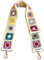 Häkel-Blumen-Geldbörsen-Gurt, Ersatz-Crossbody für Handtaschen, Frauen, Gitarrengurt, 5,1 cm breit, verstellbarer Taschengurt (weiß), Weiss/opulenter Garten, fully adjustable from 27.5-48 inches,