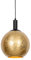 Qazqa - Design Design-Hängelampe I Pendellampe I Pendelleuchte schwarz mit Gold I Messingenem Glas – Bert I Wohnzimmer I Schlafzimmer - Rund - LED geeignet E27