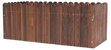Gartenbeet, Pflanzgefäß aus Holz, Hochbeet, quadratischer Pflanzkasten, Stabiler Blumentrog-Pflanztopf, quadratischer Pflanzkasten, geeignet für Garten oder Hof/B 120 x 50 x 50