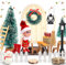 24 Piezas Puerta Elfo Navidad, Miniatura Santa Secreto Accesorios de Navidad, Ventana, Valla, Árbol de Navidad,Alfombra, Linterna, Buzón, Guirnalda, Botas, Hada Puerta Danesa Decoración de Navidad