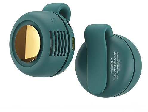 Jayruit Portable Waist Clip on Fan Personal Fan Under Shirt Waist Clip Fans Rechargeable Mini Waist Hanging Fan for Outdoor, Green