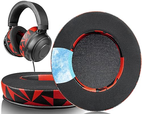 SOULWIT Cooling-Gel Professionelle Ersatz Ohrpolster für Razer Kraken 2019/Tournament Edition/Ultimate/Kitty, Earpads for Nari/Essential/Ultimate, Kraken X/V3 X Headset