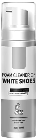 GNAUMORE Limpiador de Zapatos Blancos,Detergente en Seco de Espuma para Zapatos Blancos,Blanqueador para Calzado,Limpiador de Descontaminación de Zapatos Blancos