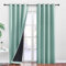 PONY DANCE Rideaux Occultant - Rideau Vert Anti Chaleur Froid Isolantion Thermique à Oeillets Anti Bruit Tissu Lourd Résistant aux UV, Vert Clair, Largeur 140x240cm Hauteur, Lot de 2