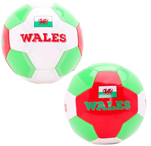 Toyland® Pays de Galles Ballon de Football sur Le thème du Pays (8 kg/Taille 5) – Euros et Coupe du Monde – Jouets d'extérieur – 14 Styles Disponibles – (Pays de Galles)