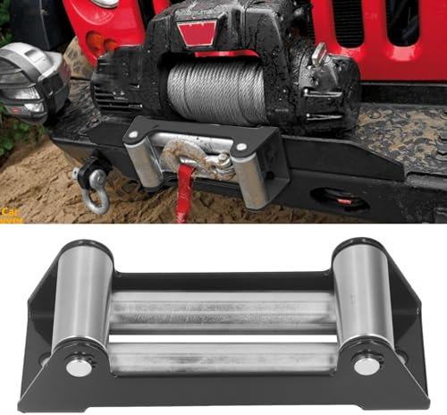 Fyearfly Winch Roller Fairlead, 6000LB Load Bearing High Strength Electric Winch Cable Guide Frame, for Industrial Outdoor 4X4