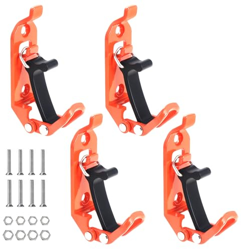 eROOSY 4PCS Shovel Holder Roof Rack, Shovel Holder for Truck, Shovel Holder Clamp, Shovel Mount for Roof Rack for Truck Car Boat, Orange